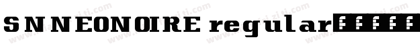 SNNEONOIRE regular字体转换